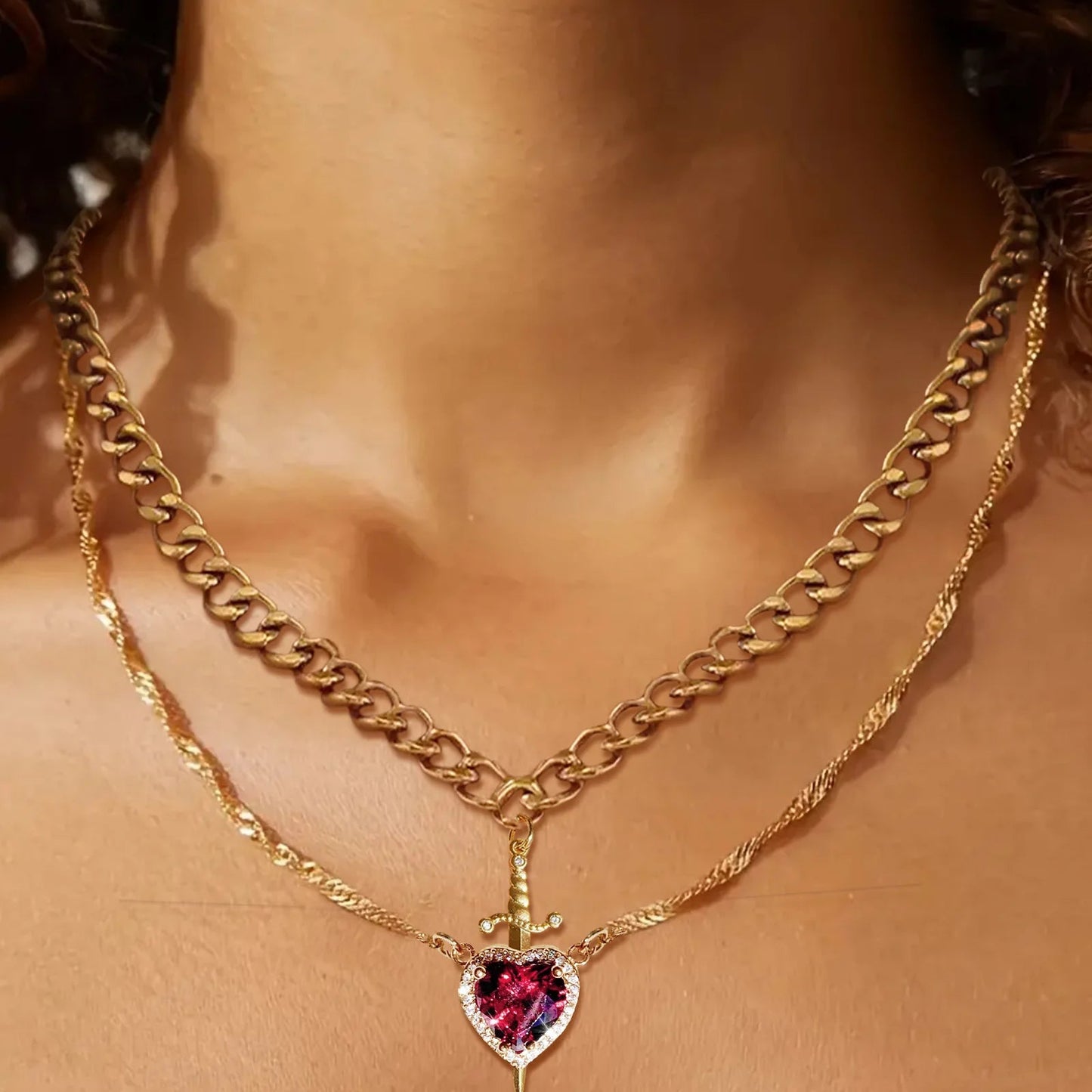 Collar Dúo “Corazón & Espada” - Fever España